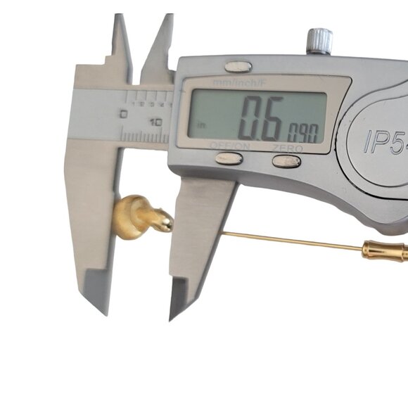 Trifari Crown Over T Gold Tone Mushroom Stick Lapel Pin, Signed K152 - Picture 7 of 9